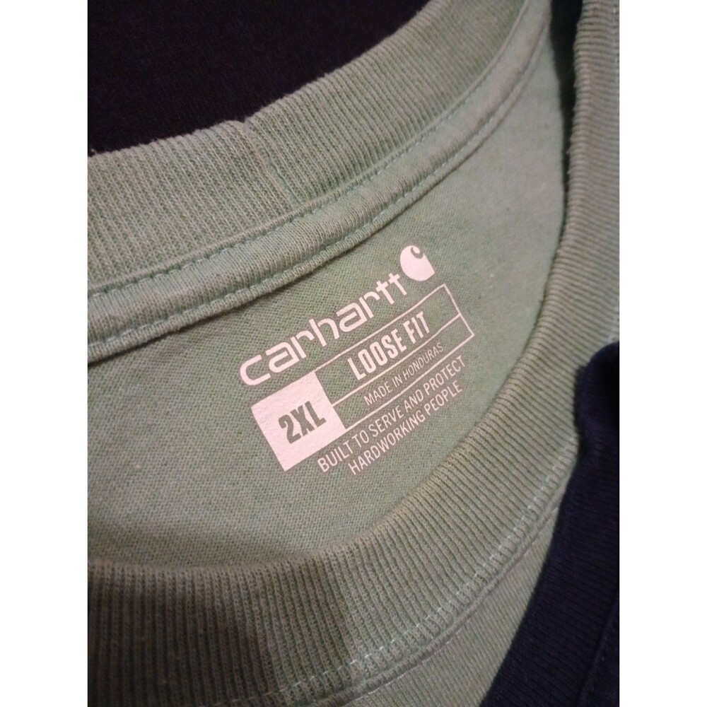 Carhartt Mens Multicolor Loose Fit Short Sleeve Pocket T-Shirt Size 2XL Lot Of 3 - Picture 3 of 5